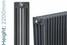 NF5-A-2200-TH - Infinity Anthracite 5 Column Radiator 7 Sections H2200mm X W346mm NF5-A-2200-TH - Infinity Anthracite 5 Column Radiator 7 Sections H2200mm X W346mm